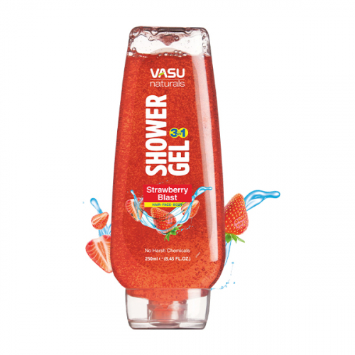 VASU naturals Shower Gel - Strawberry Blast, 250 ml